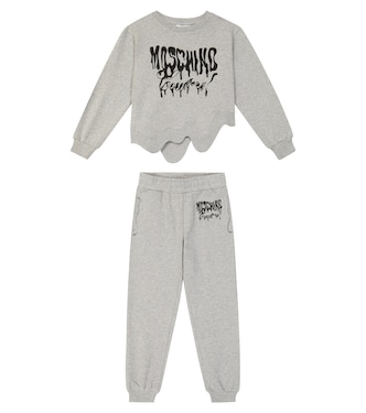 Cotton jersey sweatshirt and sweatpants set | Moschino Kids