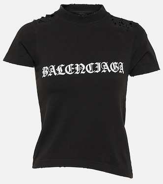 T-shirt Gothic Type Shrunk en coton | Balenciaga