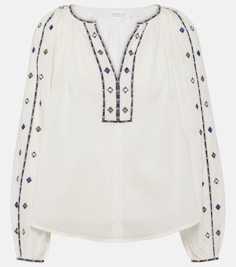 توب من القطن بتطريز Tina | Velvet