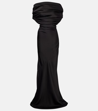 Draped metallic maxi dress | Entire Studios