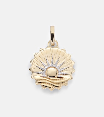 Collier New Beginnings - Internal Compass en or 18 ct et diamants | FoundRae