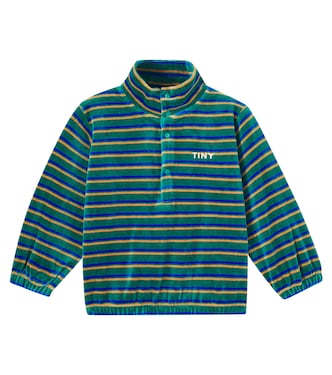 Sudadera de rizo de algodón a rayas  | Tinycottons