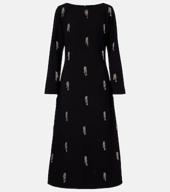 Verziertes Midikleid Coretta aus Crêpe | Simkhai