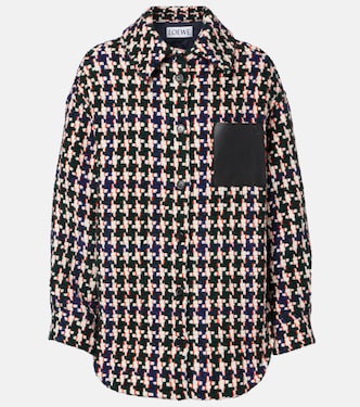 Leather-trimmed overshirt | Loewe