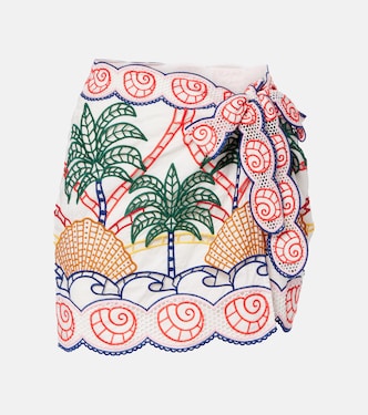 Broderie anglaise cotton wrap skirt | Farm Rio