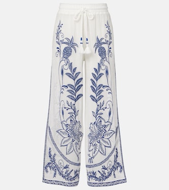 Nina embroidered cotton pants | Farm Rio