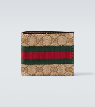 GG Canvas Web Stripe bifold wallet | Gucci