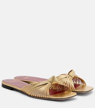 Annet metallic leather slides | Valentino Garavani