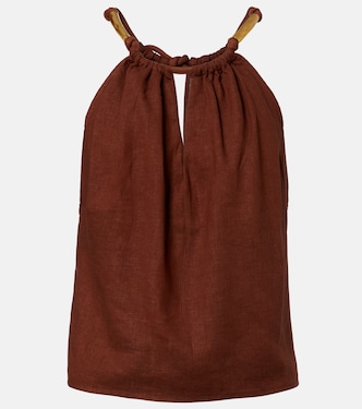 Janet linen-blend top  | ViX Paula Hermanny