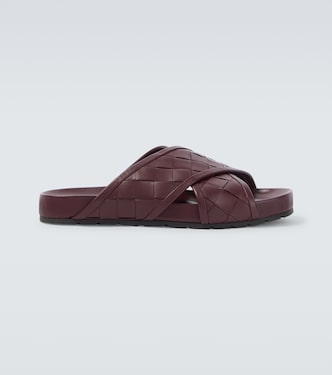 Tarik Intrecciato leather slides | Bottega Veneta