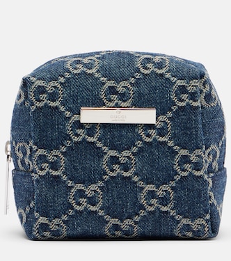 Neceser Gucci Essence Classic Mini de denim con GG | Gucci