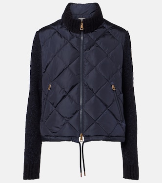 Down-paneled cotton-blend cardigan | Moncler
