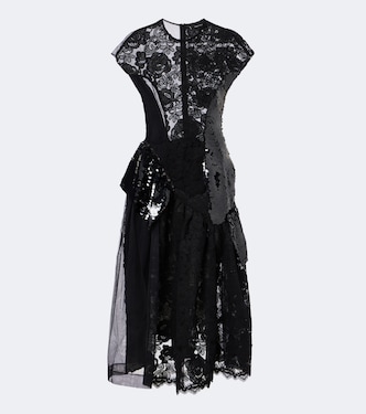 Midikleid mit Spitze und Pailletten | Simone Rocha