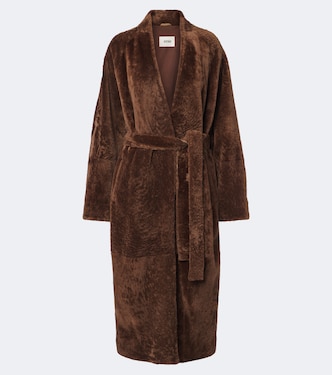 Dilan shearling wrap coat | Arma