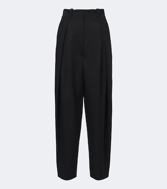 Pinch pleated wool wide-leg pants | Givenchy