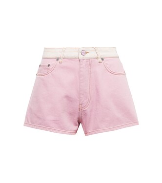 High-rise denim shorts | Ganni