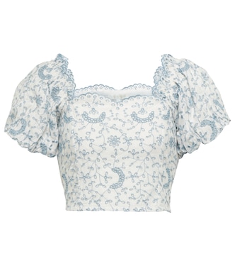 Melina broderie anglaise crop top | LoveShackFancy