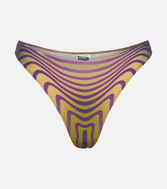 Culotte de bikini imprimée à taille haute | Jean Paul Gaultier