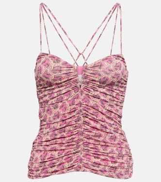 Leila printed ruched jersey top | Isabel Marant