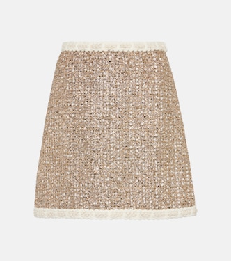 Minifalda de tweed Lurex® de tiro alto | Giambattista Valli
