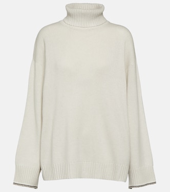 Jersey de cuello alto de lana, cachemir y seda | Brunello Cucinelli