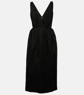 Anouk V-neck cotton-blend midi dress | Altuzarra