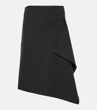 Bartellina draped cashmere midi skirt | The Row
