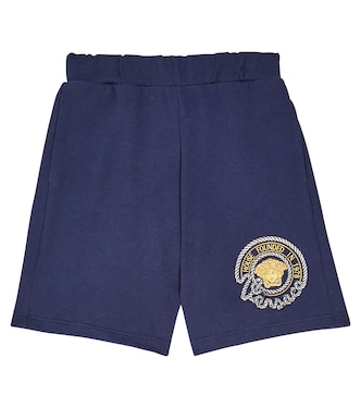 Medusa cotton jersey shorts | Versace Kids