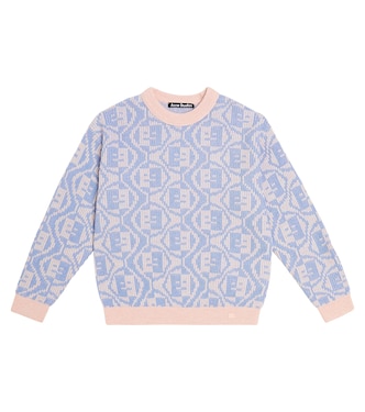 Face wool and cotton sweater  | Acne Studios Kids