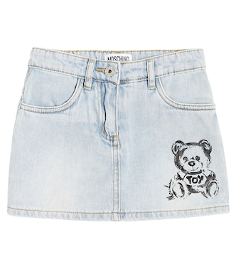 Teddy Bear denim skort | Moschino Kids