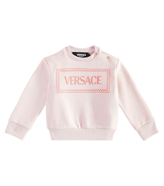 Baby logo cotton jersey sweater | Versace Kids