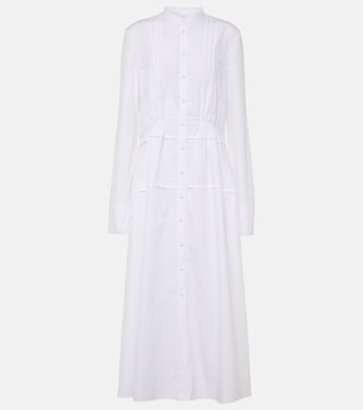 Pleated cotton shirt dress | Jil Sander