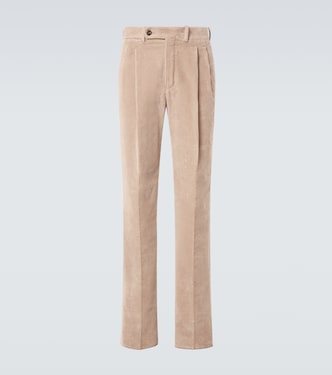 Cotton corduroy straight pants | Slowear