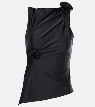 Floral-appliqué asymmetric top | Coperni