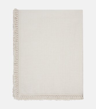 Tovaglia media in lino con frange | Once Milano