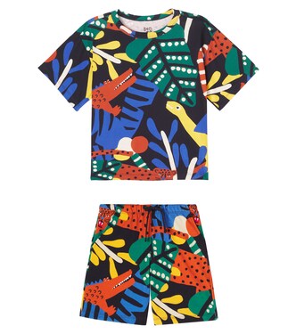 Set de camiseta y shorts de algodón estampado | Fábula