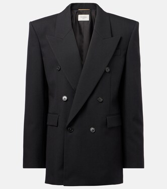 Double-breasted wool canvas blazer | Saint Laurent