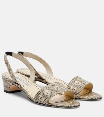 Slingback-Sandalen Patobarnu 30 aus Leder | Manolo Blahnik