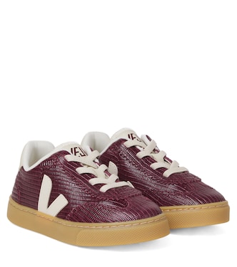 Volley suede-trimmed leather sneakers | Veja Kids