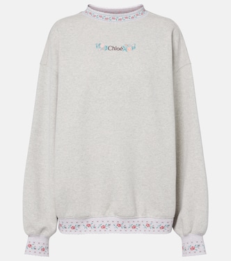 Sudadera de jersey de algodón bordada | Chloé
