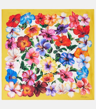 Foulard in twill di seta con stampa | Dolce&Gabbana