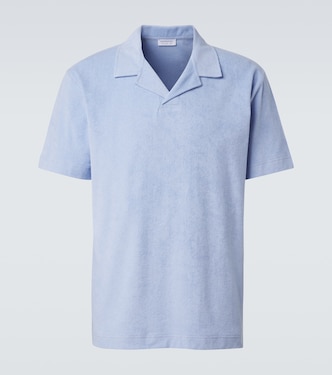 Cotton terry polo shirt | Sunspel