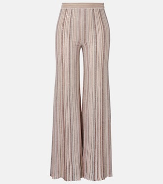 Striped lamé wide-leg pants | Missoni