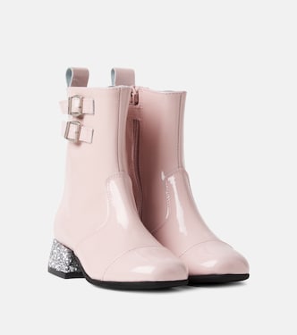 Glitter patent leather boots | Monnalisa