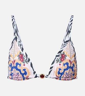 Pracy embellished printed bikini top | Bananhot