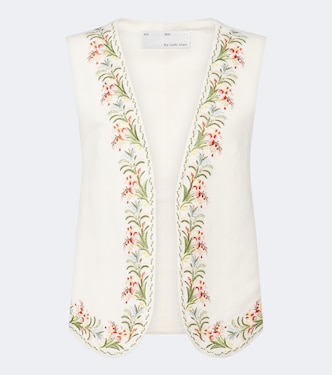 Embroidered silk and linen vest | Xu Zhi