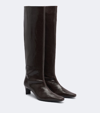 Botas altas Wally de piel grabada | Staud