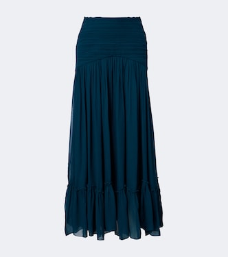 Pleated chiffon maxi skirt | Jacques Wei