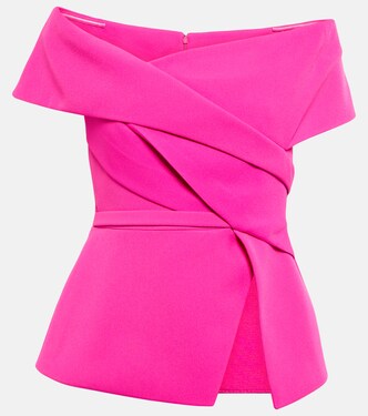 Eimear off-shoulder crêpe top | Safiyaa