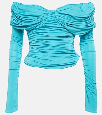 Gathered off-shoulder top | Giuseppe di Morabito